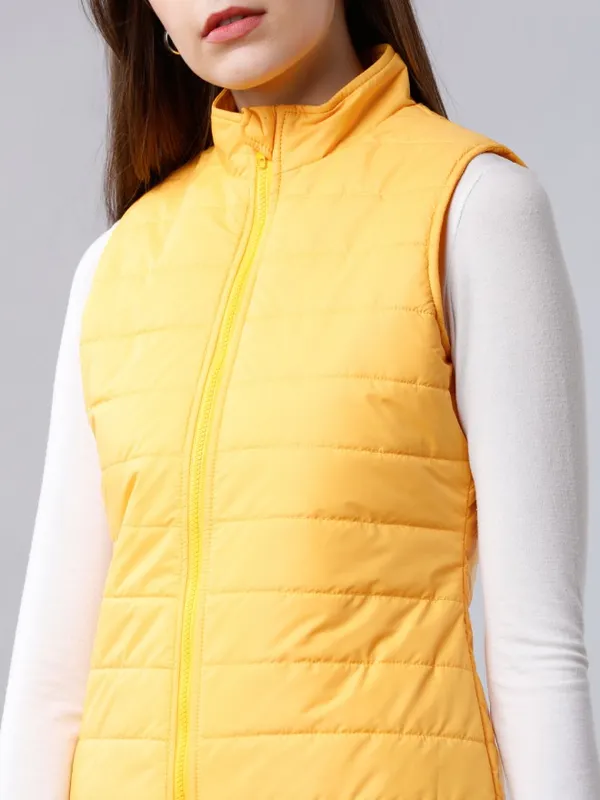  Tokyo Talkies Women Yellow Puffer Jacket Jackets