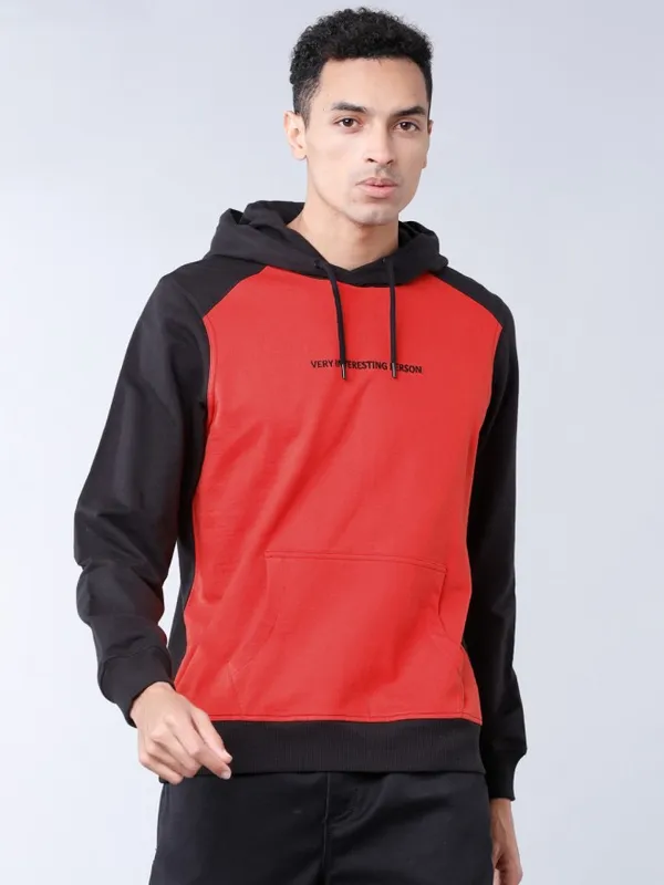  Highlander Men Red Hood Pullover Sweatshirts