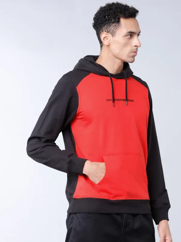  Highlander Men Red Hood Pullover Sweatshirts