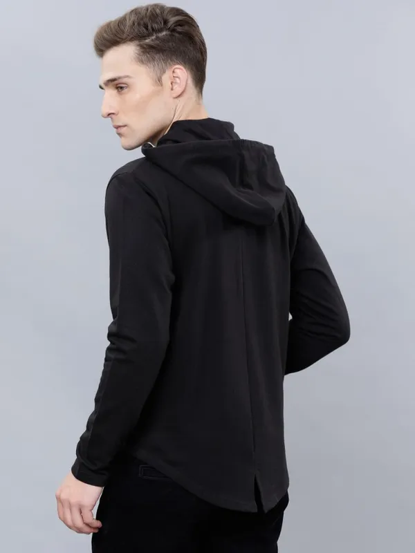  Highlander Men Black Hood Front-Open Sweatshirts