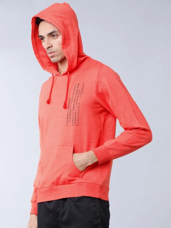  Highlander Men Terracotta Hood Pullover Sweatshirts