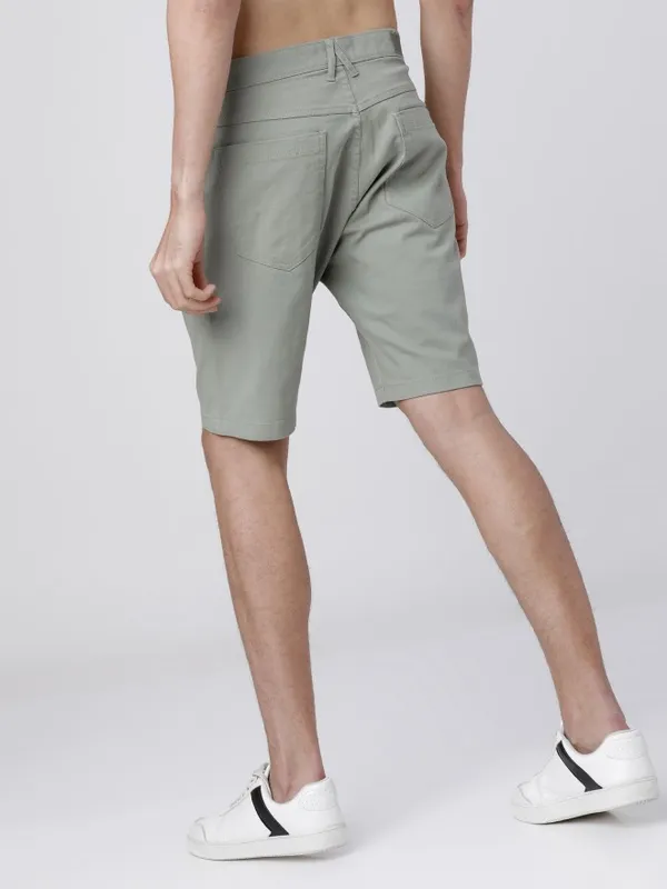  Highlander Men Green Slim Fit Chino Shorts Shorts