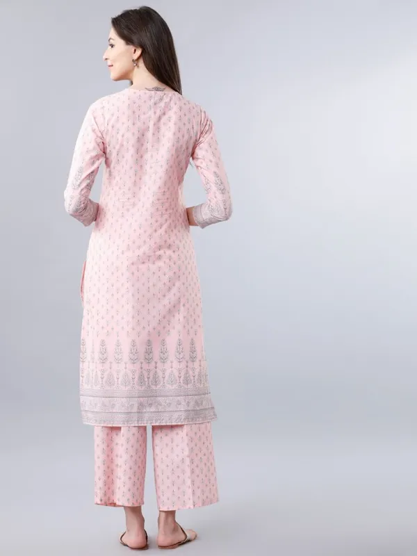  Vishudh Women Pink Printed Kurta Sets