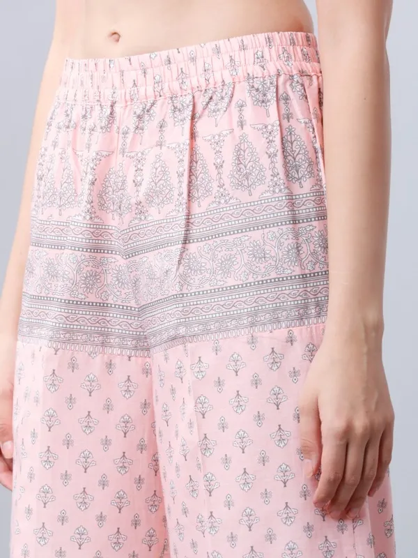  Vishudh Women Pink Printed Kurta Sets