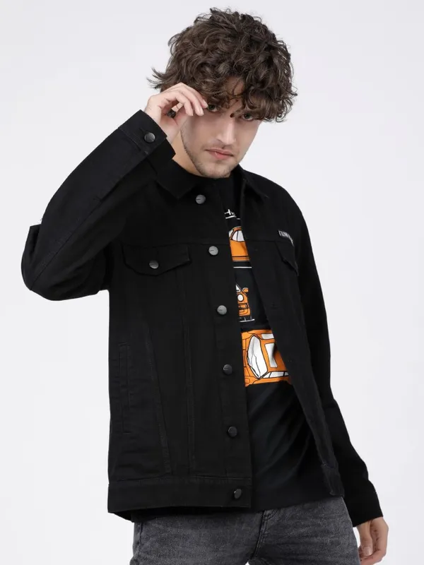 Solid Denim Jacket
