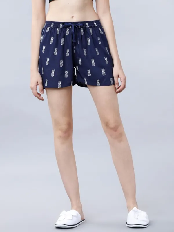  Tokyo Talkies Women Navy Blue Regular Fit Shorts