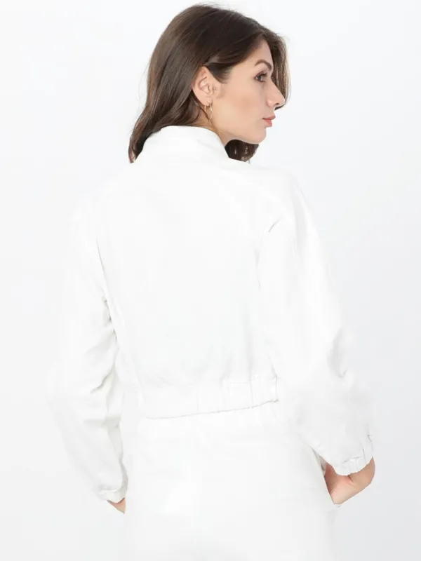  Tokyo Talkies Women Off White Open Front Jacket Jackets