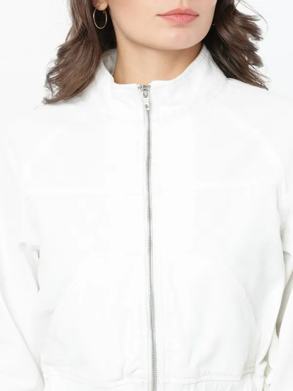  Tokyo Talkies Women Off White Open Front Jacket Jackets