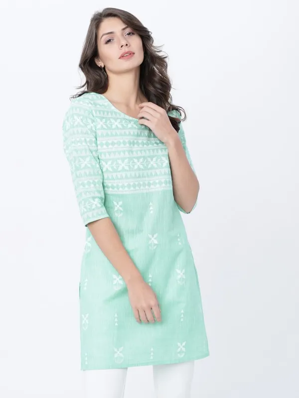  Vishudh Women Green Printed Tunics
