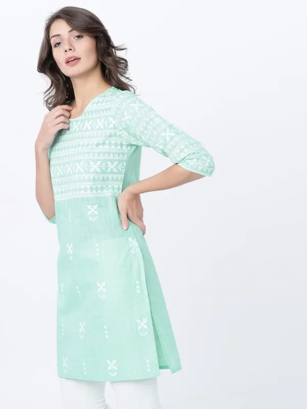  Vishudh Women Green Printed Tunics