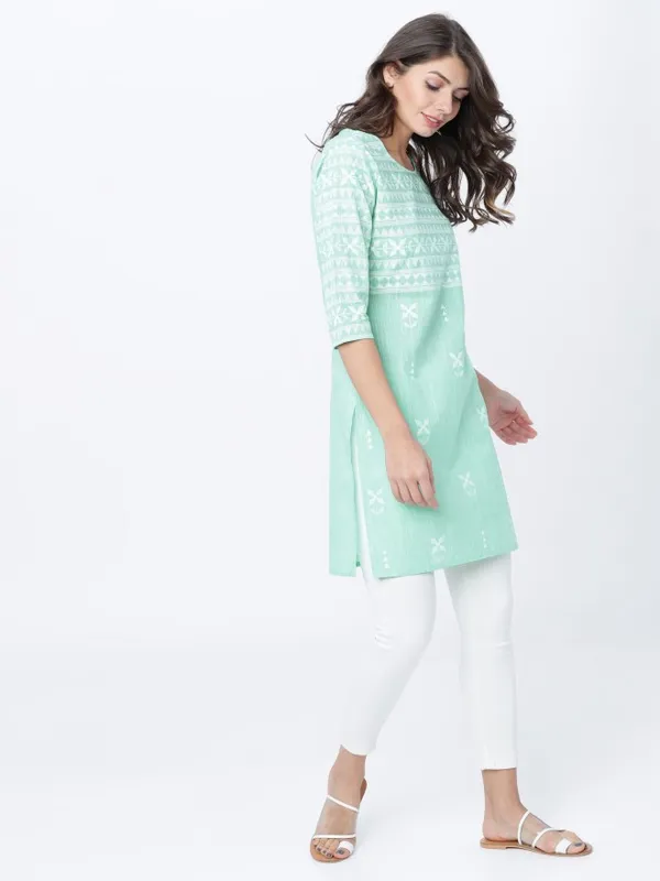  Vishudh Women Green Printed Tunics