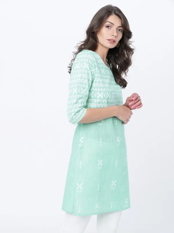  Vishudh Women Green Printed Tunics
