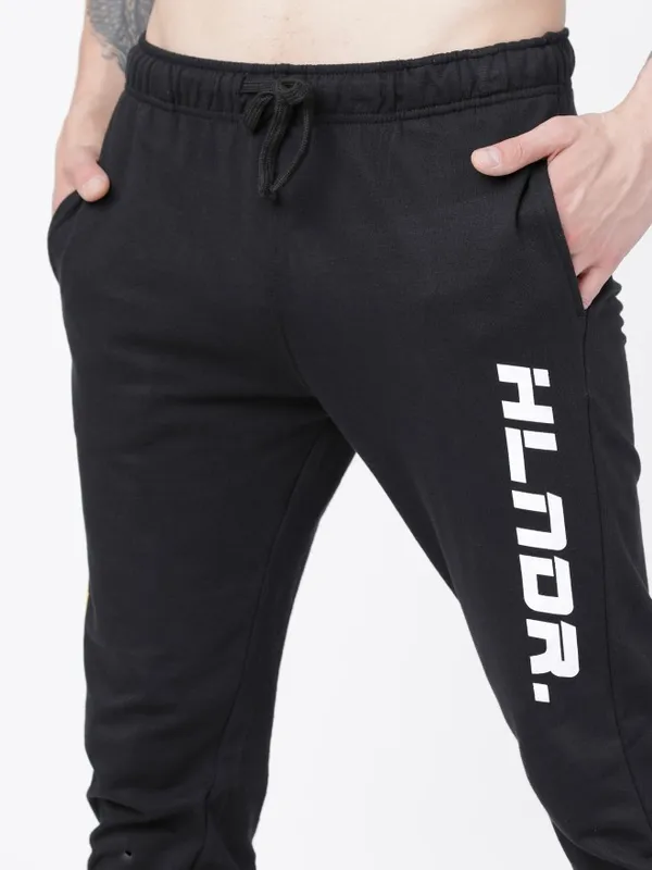  Highlander Men Black Slim Fit Track Pants