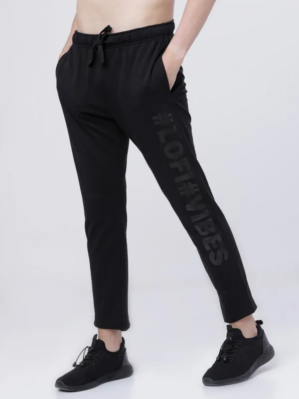  Highlander Men Black Slim Fit Track Pants