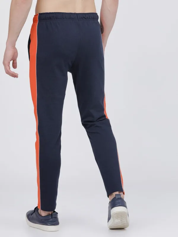  Locomotive Men Navy Blue Slim Fit Track Pants