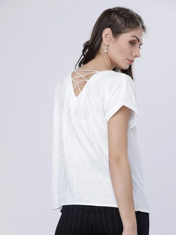  Tokyo Talkies Women White Solid Regular Tops