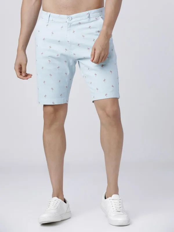  Highlander Men Blue Slim Fit Chino Shorts Shorts