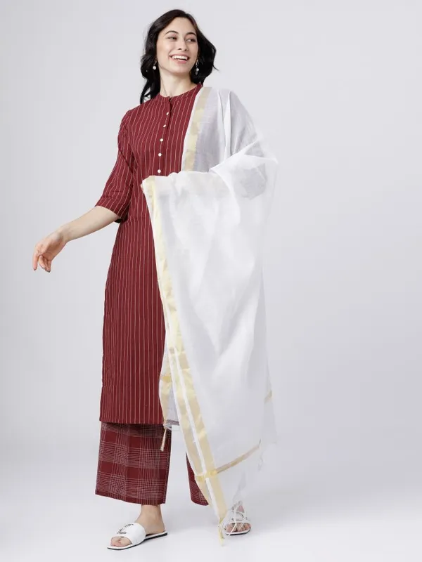 Women Kurta with Palazzo & Dupatta