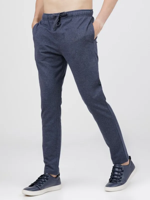  Highlander Men Navy Blue Slim Fit Track Pants