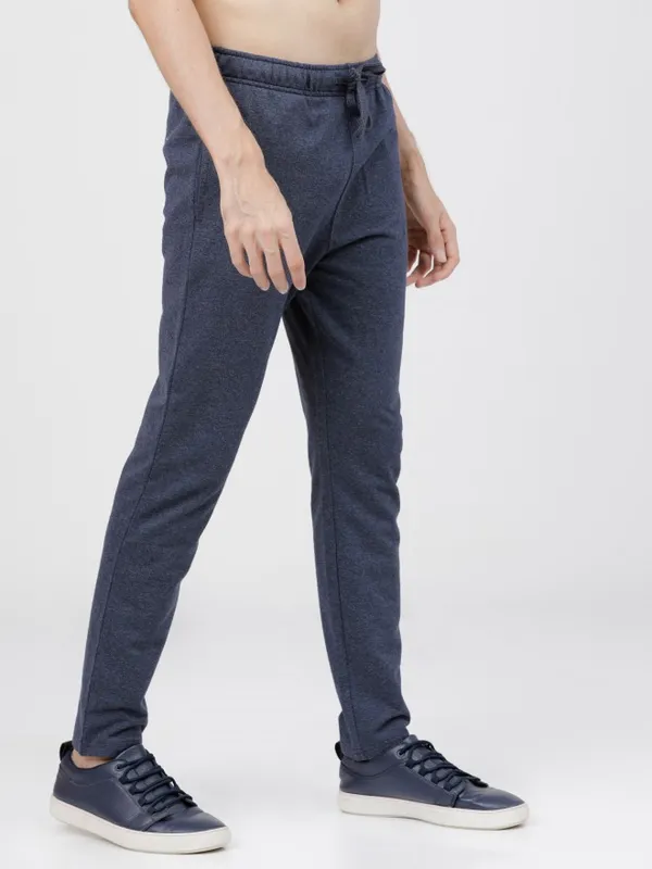  Highlander Men Navy Blue Slim Fit Track Pants