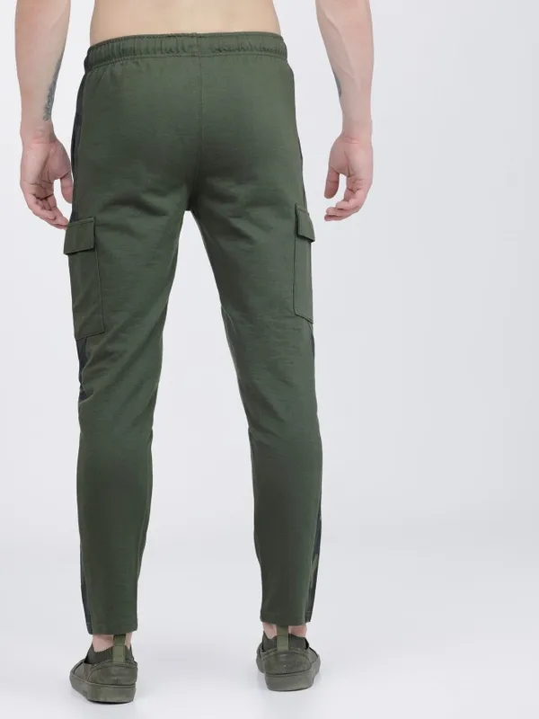  HIGHLANDER Men Olive Slim Fit Track Pants