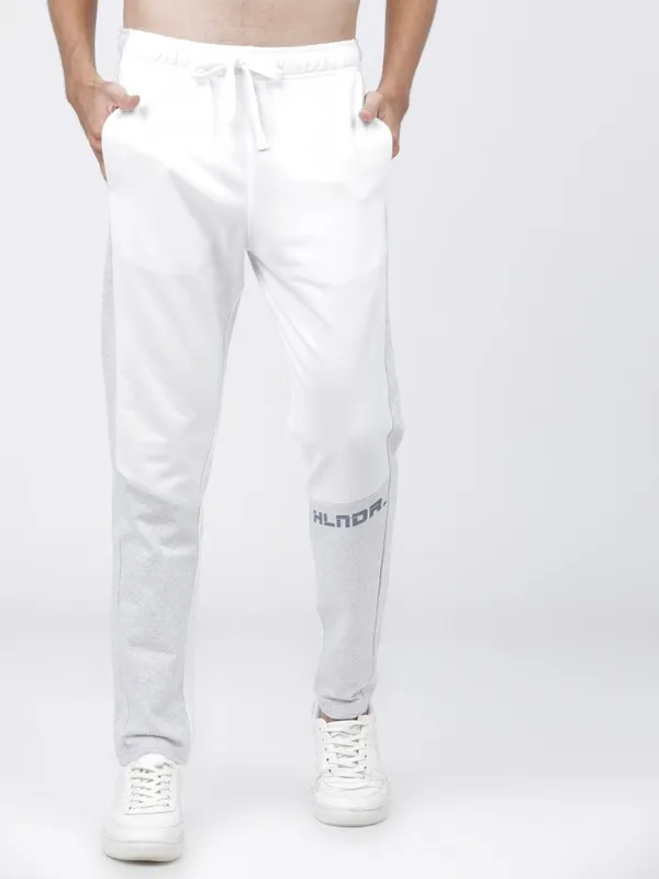  Highlander Men White Slim Fit Track Pants