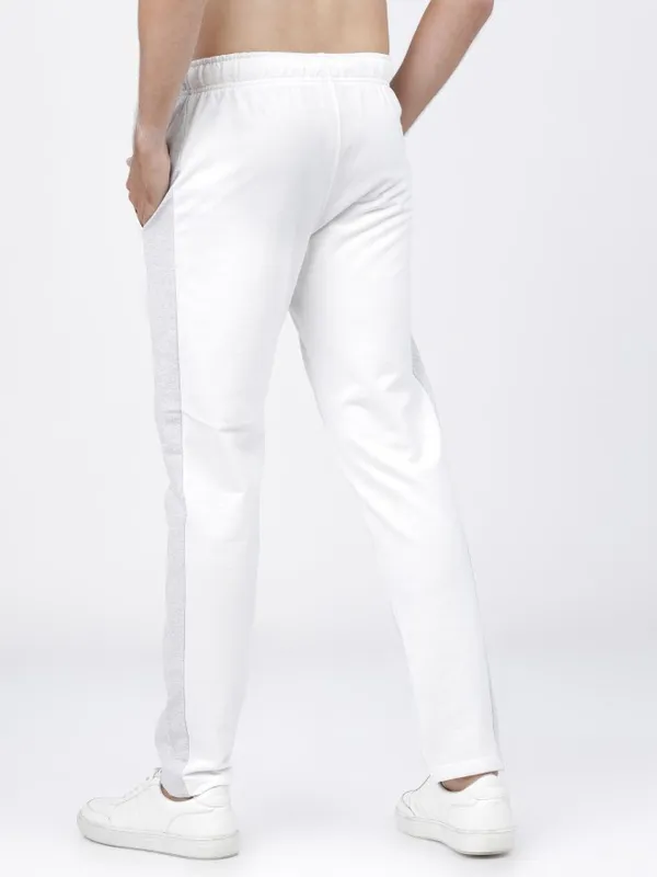  Highlander Men White Slim Fit Track Pants