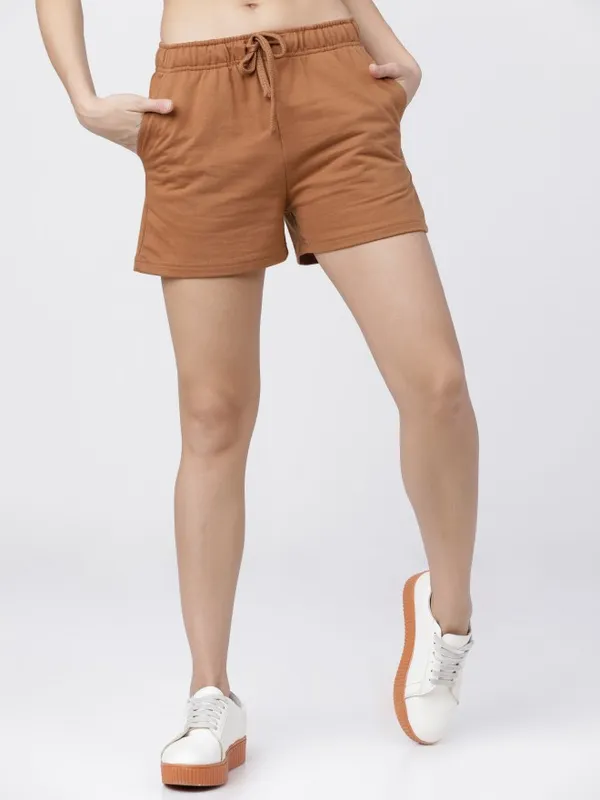  Tokyo Talkies Women Brown Regular Fit Shorts