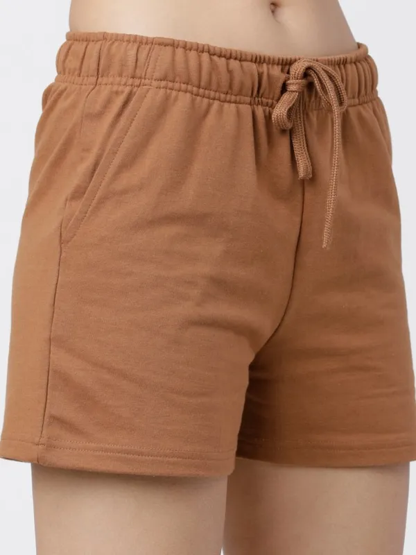  Tokyo Talkies Women Brown Regular Fit Shorts