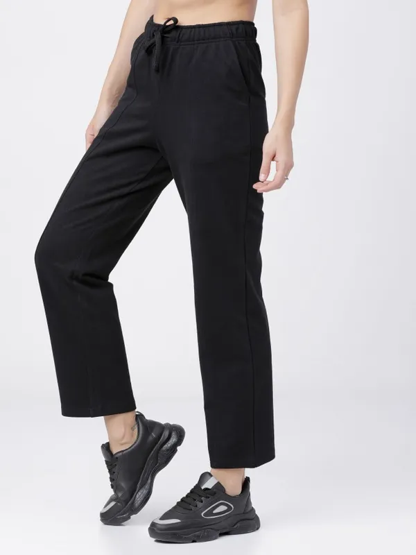  Tokyo Talkies Women Black Slim Fit Track Pants