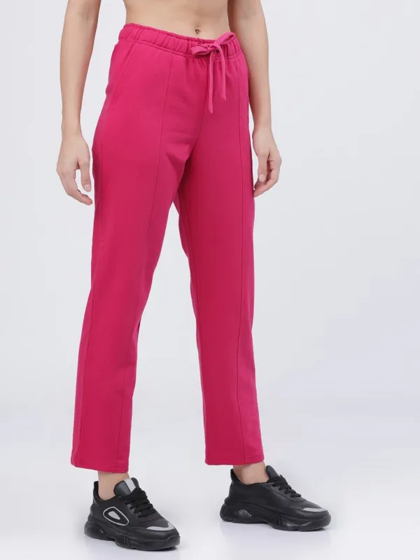  Tokyo Talkies Women Pink Straight Fit Track Pants