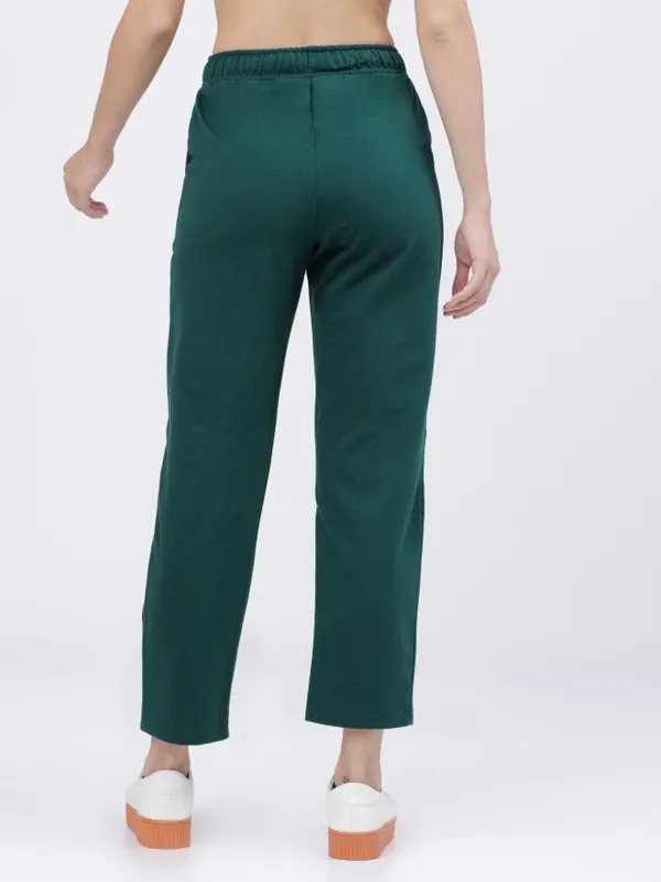  Tokyo Talkies Women Green Straight Fit Track Pants