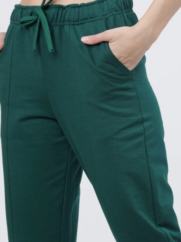  Tokyo Talkies Women Green Straight Fit Track Pants