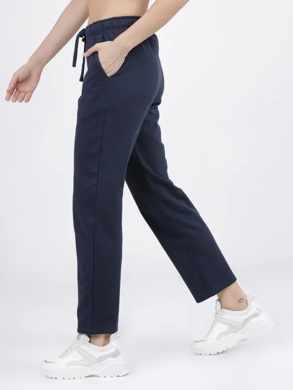  Tokyo Talkies Women Navy Blue Straight Fit Track Pants