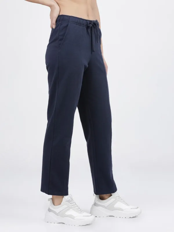  Tokyo Talkies Women Navy Blue Straight Fit Track Pants