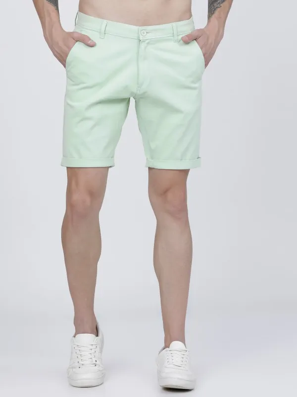  HIGHLANDER Men Green Slim Fit Regular Shorts Shorts