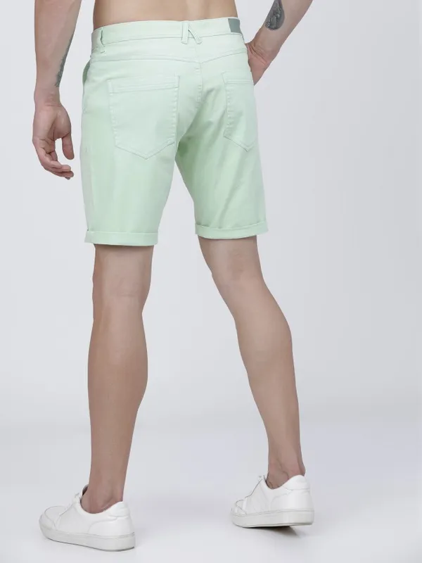  HIGHLANDER Men Green Slim Fit Regular Shorts Shorts
