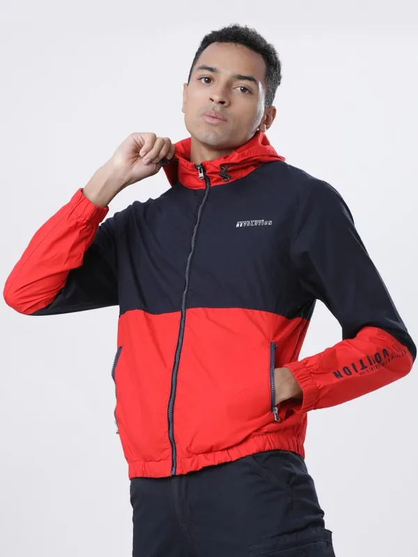 Red/Navy Blue Cotton Jacket