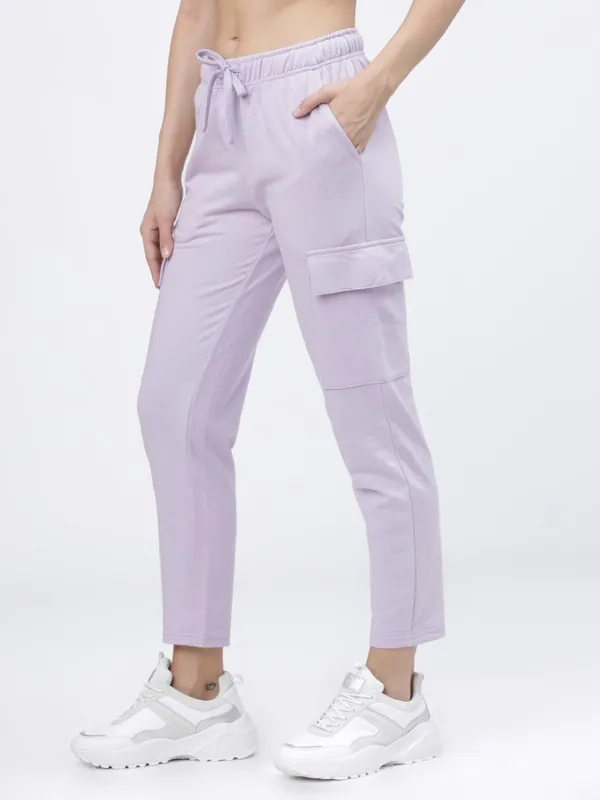 Tokyo Talkies Women Lavender Slim Fit Track Pants