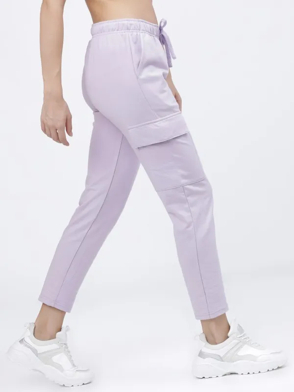  Tokyo Talkies Women Lavender Slim Fit Track Pants