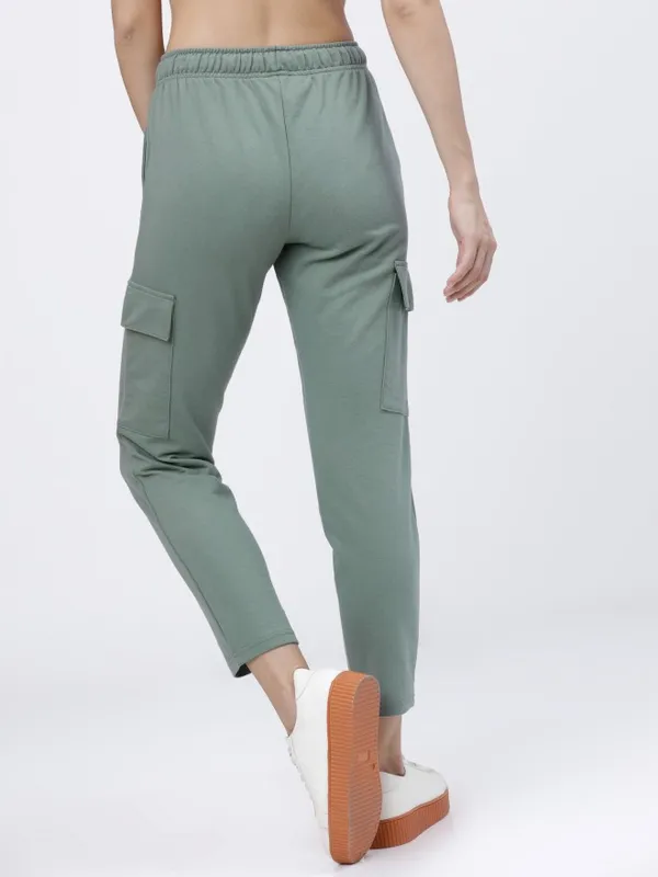  Tokyo Talkies Women Green Slim Fit Track Pants