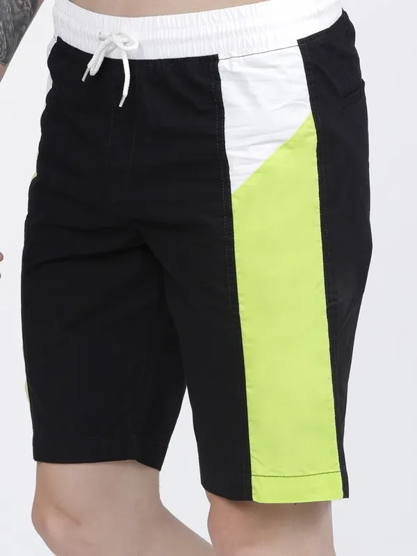  HIGHLANDER Men Black Slim Fit Regular Shorts Shorts
