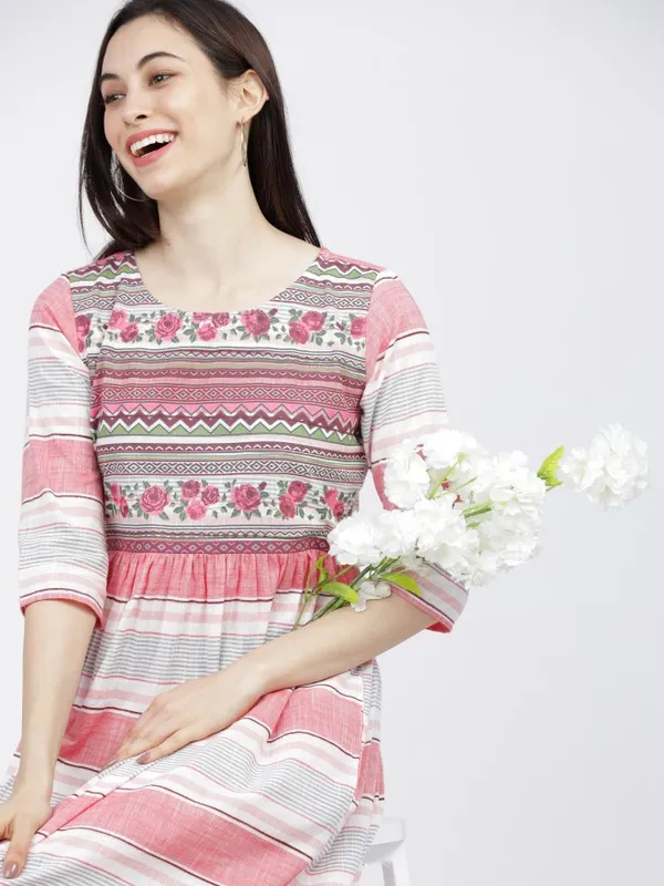 Striped A-Line Dress