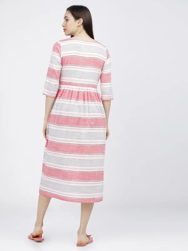 Striped A-Line Dress