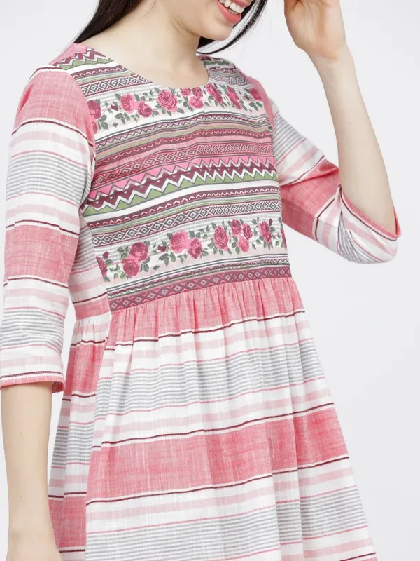Striped A-Line Dress