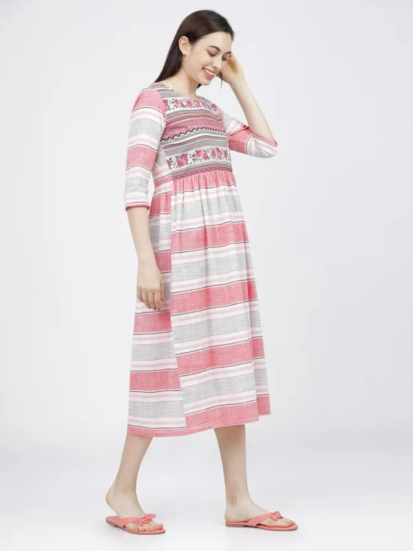 Striped A-Line Dress