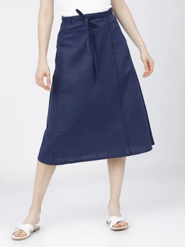  Tokyo Talkies Women Blue Midi Skirts