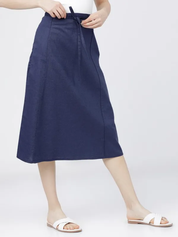  Tokyo Talkies Women Blue Midi Skirts