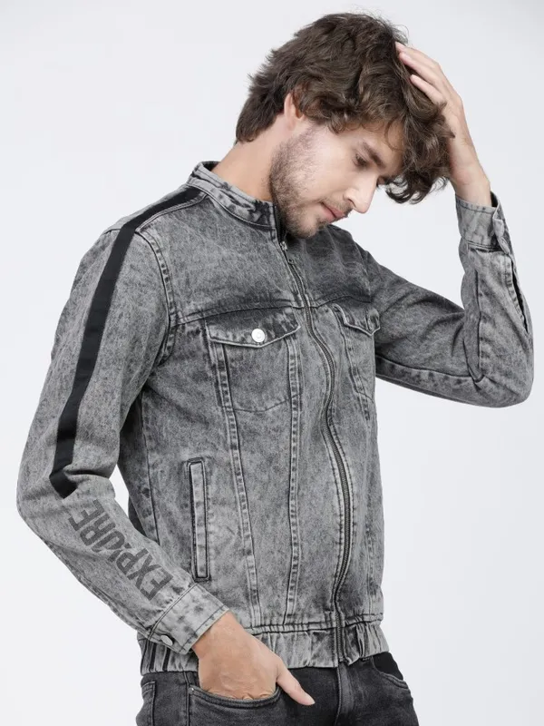 Solid Denim Jacket