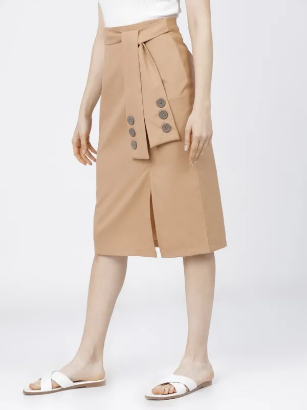  Tokyo Talkies Women Beige Midi Skirts